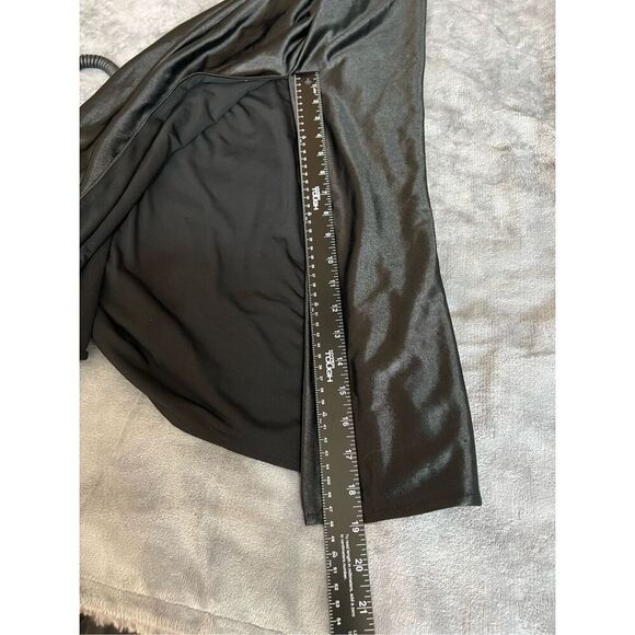 Revolve SER.O.YA Dress Womens Size XXS Black Maxi Cutout Strapless Long Slit - Picture 7 of 11